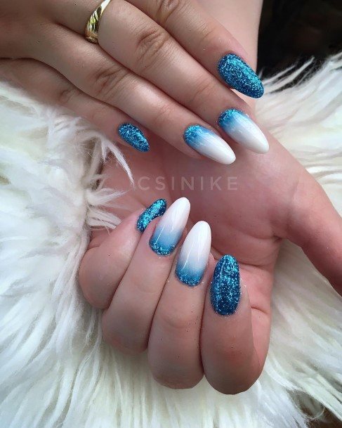 Blue Winter Womens Nails