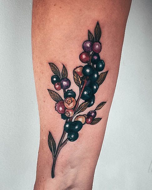 Blueberry Womens Tattoos Designs