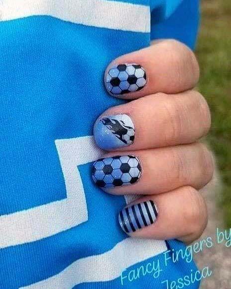 Bluish Sport Nails For Women