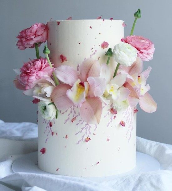 Blush Buttercream Wedding Cake