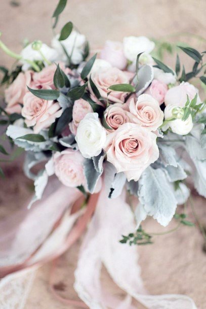 Blush Roses Bunch Wedding Flowers