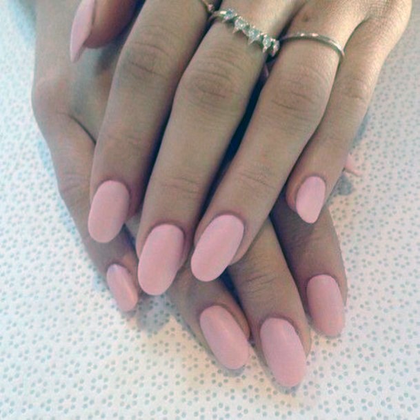 Blushing Pink Nails Matte Women