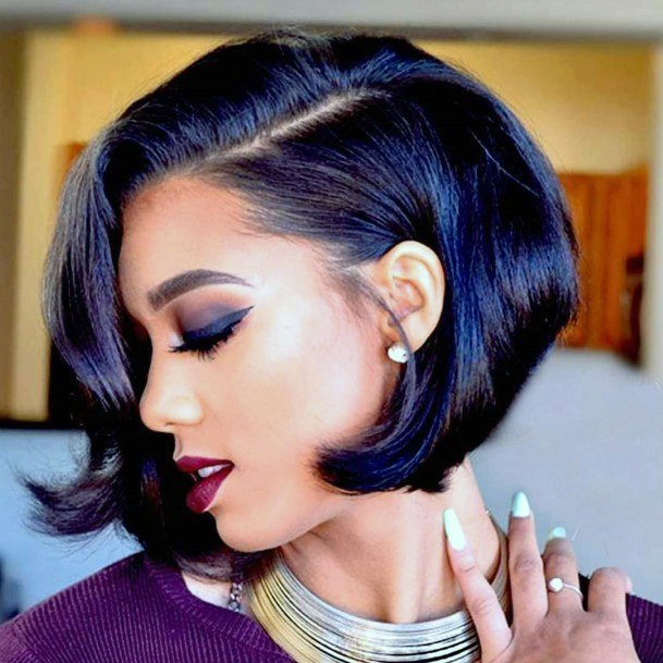 Bob Hairstyles For Black Women Touch Of Curl Sexy