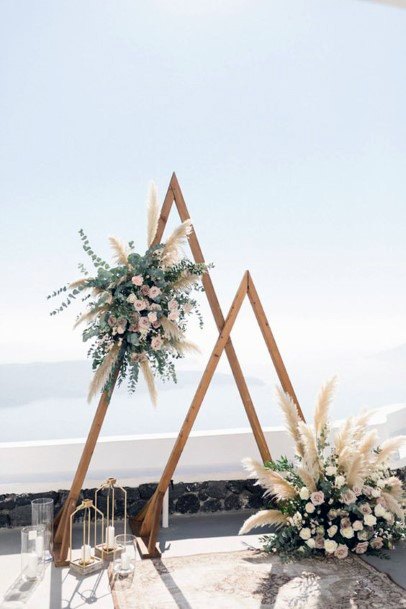 Boho Modern Triangular Floral Decor Wedding