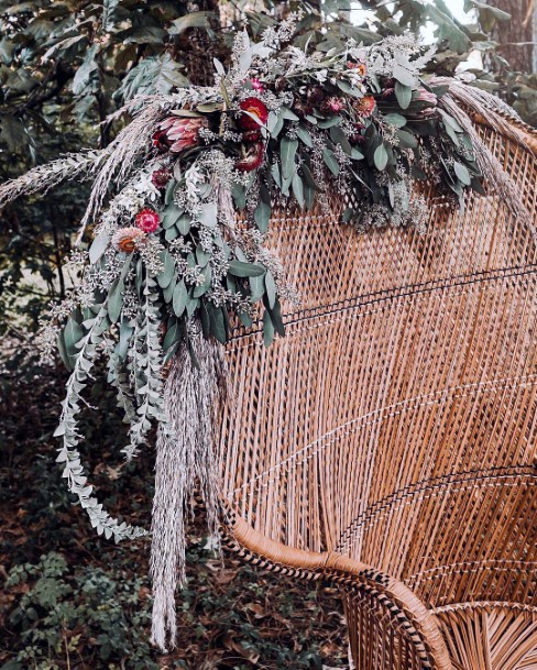 Boho Plants Decor Wedding Chair