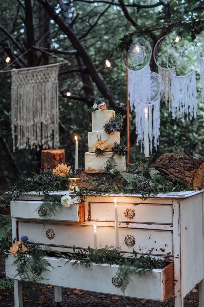 Boho Vintage Drawer Cake Stand Wedding Decor