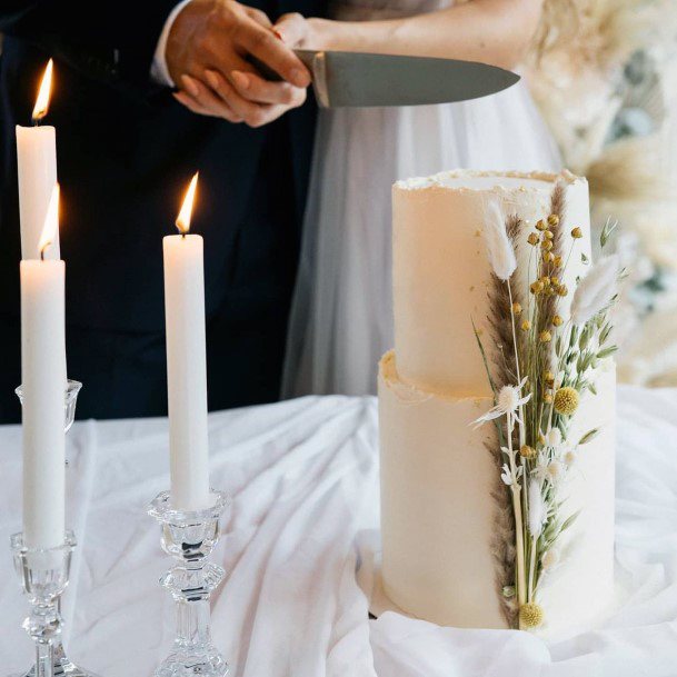 Boho Wedding Flower Cake