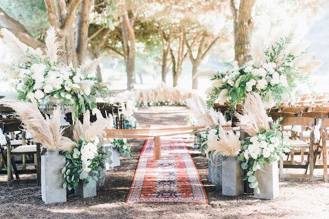 Boho Wedding Flowers Aisle Decor