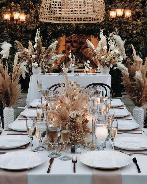 Boho Wedding Flowers Dining Decor