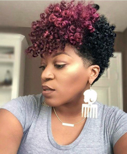 Bold Copper Short Curls Hairstyles For Black Women