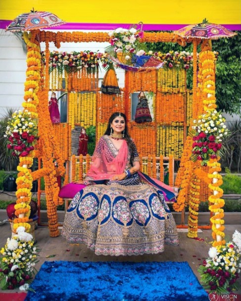 Bold Yellow Indian Wedding Decor Flowers