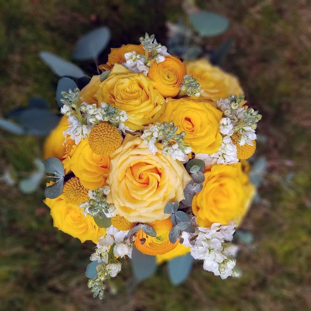 Bold Yellow Wedding Flowers