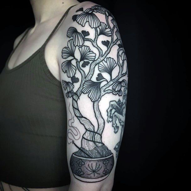 Bonsai Female Tattoo Designs