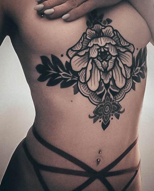 Boob Tattoo For Ladies Traditional