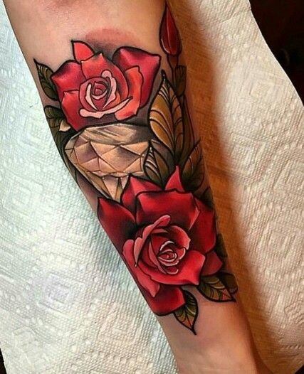 Bountiful Roses Tattoo Forearms Women