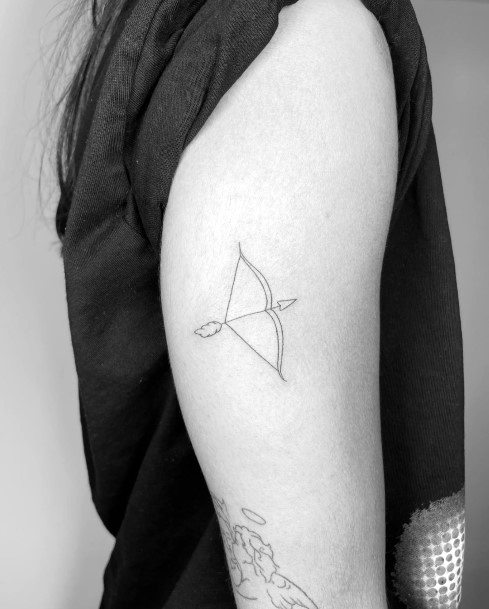 Bow And Arrow Female Tattoo Designs