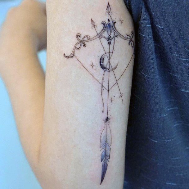 Bow And Arrow Girls Tattoo Ideas