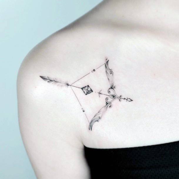 Top 100 Best Bow And Arrow Tattoos For Women - Archery Design Ideas