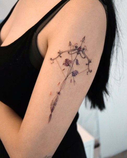 Bow And Arrow Tattoos Feminine Ideas