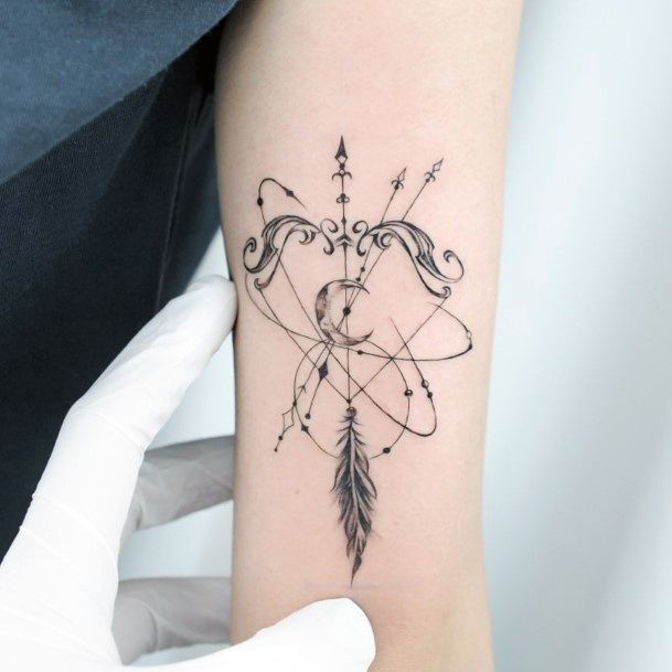 Bow And Arrowic Womens Bow And Arrow Tattoo Designs