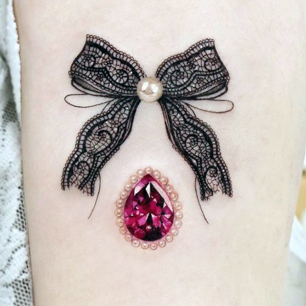 Bow Womens Tattoo Designs