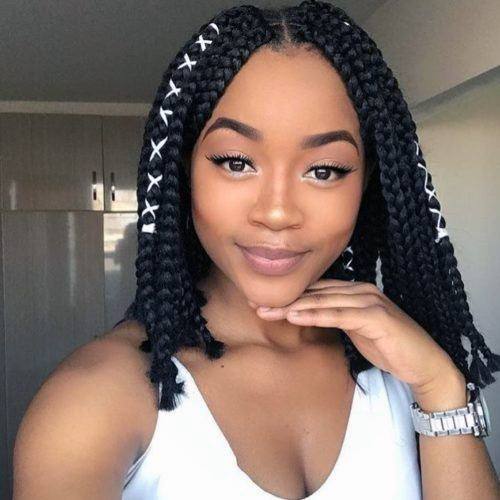 Braided Hairstyles For Black Women Rubberband Box Braid Bob