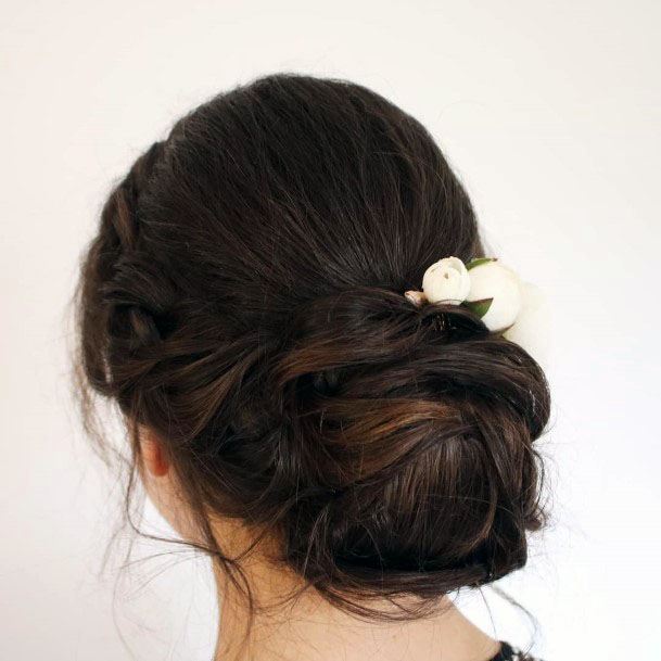 Braids And Bun Casual Chignon Hairstyle For Women