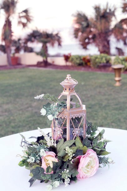 Brass Lanterns Wedding Decor