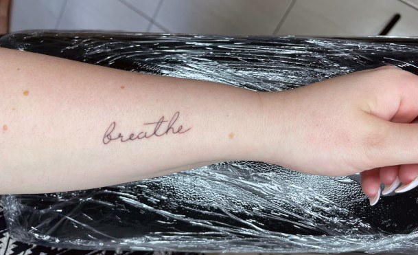 Breathe Tattoo Design Inspiration For Women