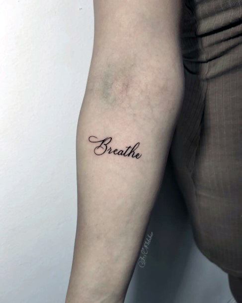 Breathe Womens Tattoo Ideas