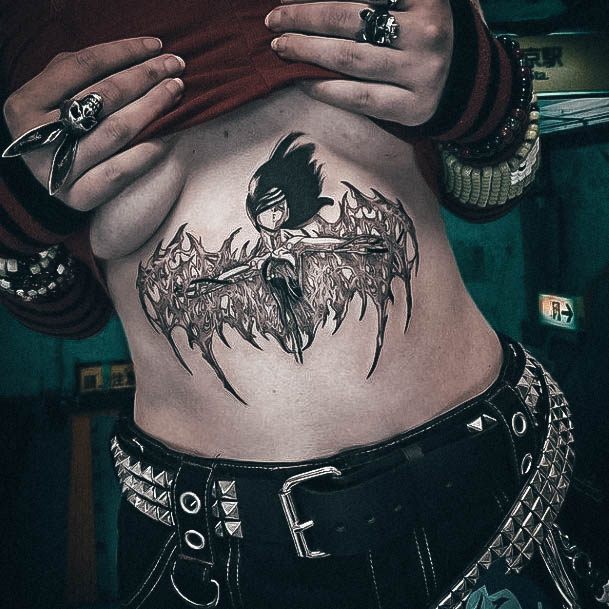 Breathtaking Anime Tattoo On Girl