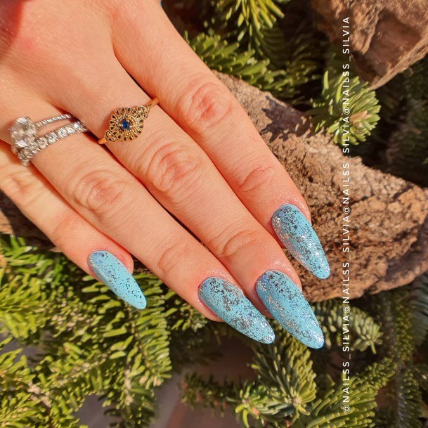 Breathtaking Azure Nail On Girl