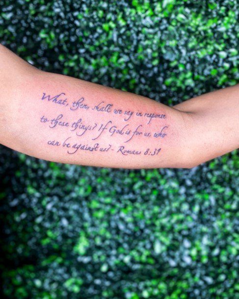 Breathtaking Bible Verse Tattoo On Girl