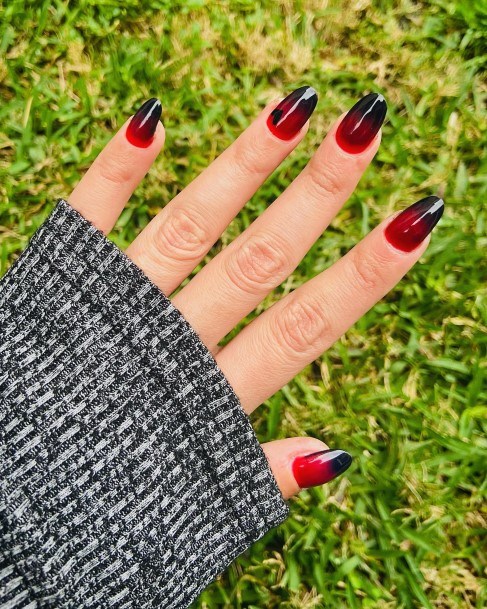 Breathtaking Black Ombre Nail On Girl