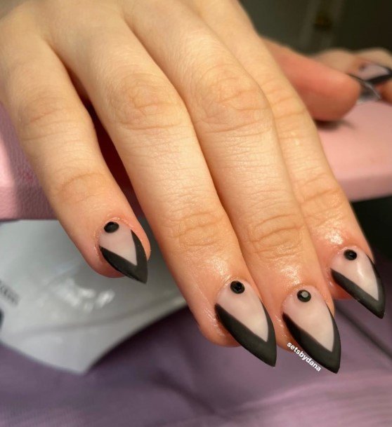 Breathtaking Black With Rhinestones Nail On Girl