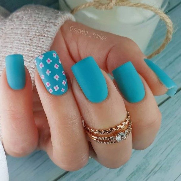 Breathtaking Blue Summer Nail On Girl