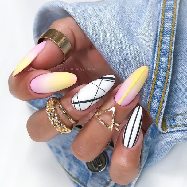 Breathtaking Bright Ombre Nail On Girl