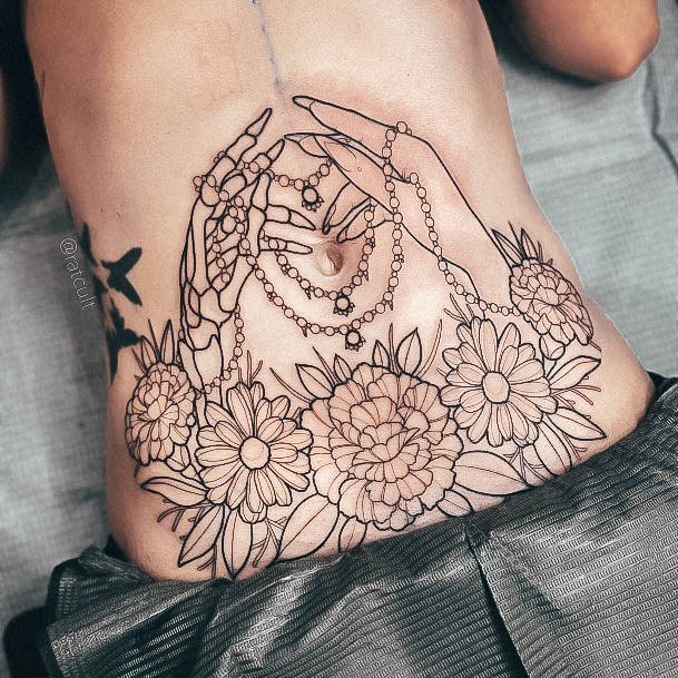 Breathtaking Carnation Tattoo On Girl