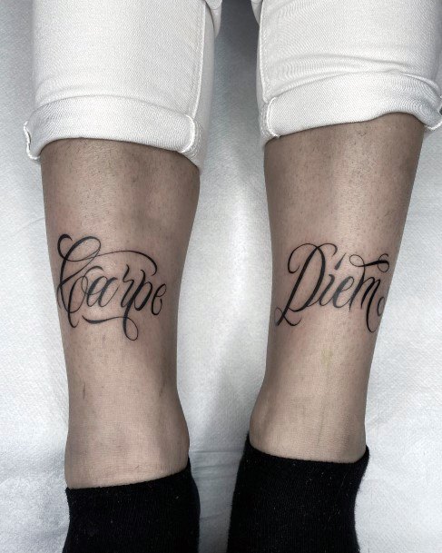 Breathtaking Carpe Diem Tattoo On Girl