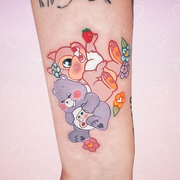 Breathtaking Cartoon Tattoo On Girl