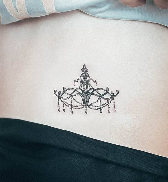 Breathtaking Chandelier Tattoo On Girl