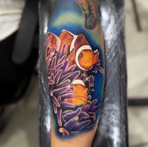 Breathtaking Clown Fish Tattoo On Girl