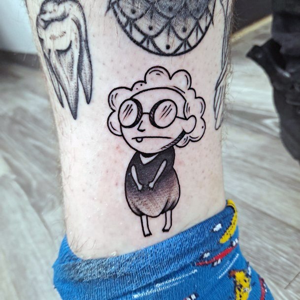 Breathtaking Courage The Cowardly Dog Tattoo On Girl