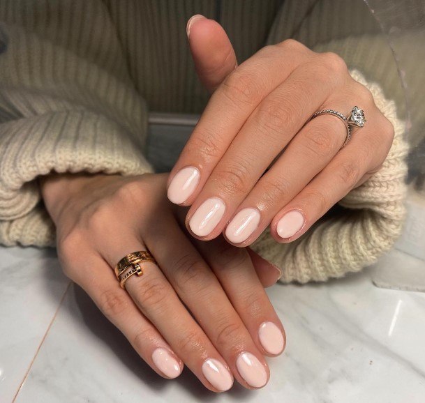 Breathtaking Cream Nail On Girl