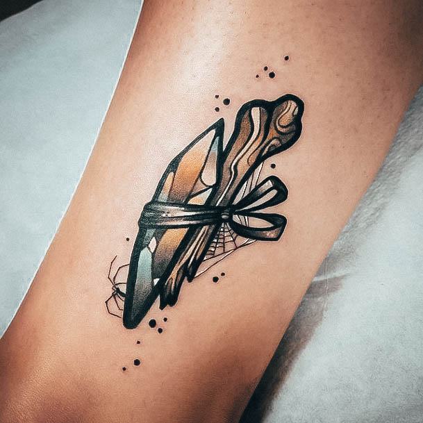 Breathtaking Crystal Tattoo On Girl