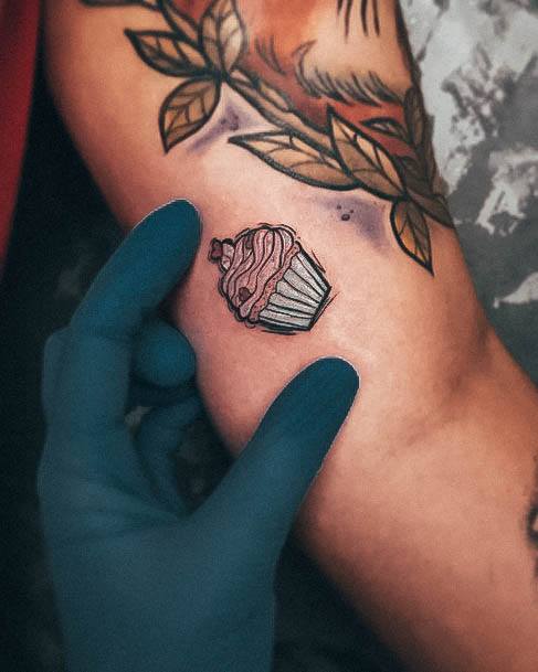 Breathtaking Cupcake Tattoo On Girl