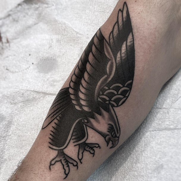 Breathtaking Eagle Tattoo On Girl American Traditional