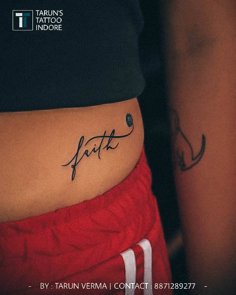 Breathtaking Faith Tattoo On Girl