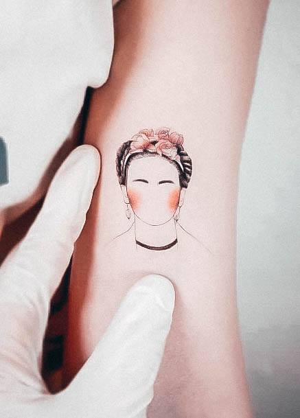 Breathtaking Frida Tattoo On Girl