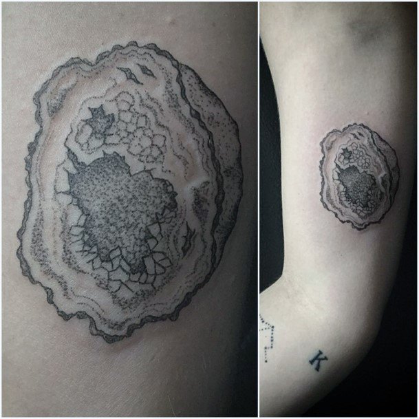 Breathtaking Geode Tattoo On Girl